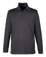Harriton M348LT Men's Tall Advantage Long Sleeve Snag Protection Plus IL Polo #color_DARK CHARCOAL