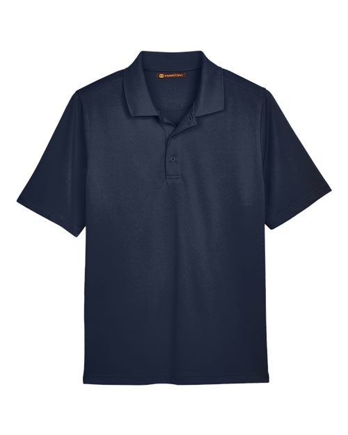Harriton M348T Men's Tall Advantage Snag Protection Plus IL Polo #color_DARK NAVY