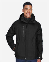 North End 88178 Men's Caprice 3-in-1 Jacket with Soft Shell Liner #color_BLACK