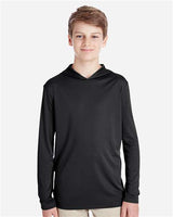 Team 365 TT41Y Youth Zone Performance Hoodie #color_BLACK