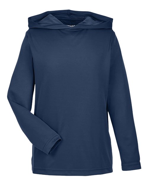 Team 365 TT41Y Youth Zone Performance Hoodie #color_SPORT DARK NAVY