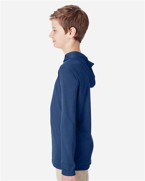 Team 365 TT41Y Youth Zone Performance Hoodie #color_SPORT DARK NAVY