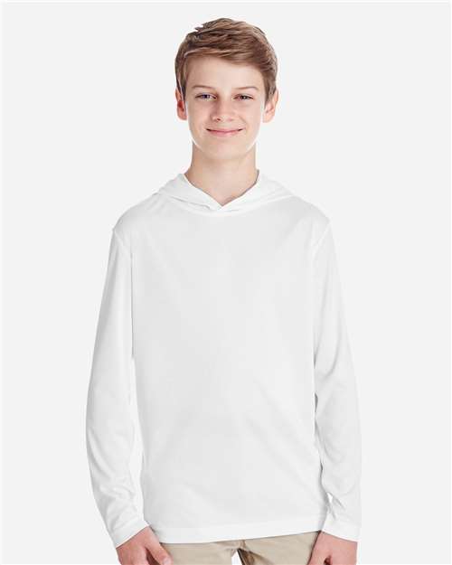 Team 365 TT41Y Youth Zone Performance Hoodie #color_WHITE