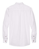 Harriton M500T Men's Tall Easy Blend Long-Sleeve Twill Shirt with Stain-Release #color_WHITE
