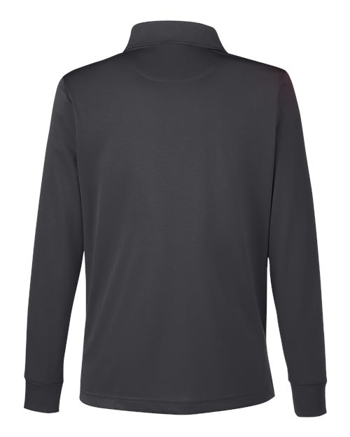Harriton M348LW Ladies' Advantage Snag Protection Plus IL Long Sleeve Polo #color_DARK CHARCOAL