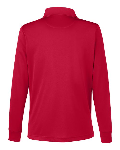 Harriton M348LW Ladies' Advantage Snag Protection Plus IL Long Sleeve Polo #color_RED