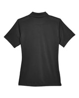 Harriton M345W Ladies' Advantage Snag Protection Plus IL Snap Placket Polo #color_BLACK