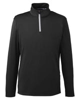 Puma Golf 596807 Men's Icon Quarter-Zip #color_PUMA BLACK