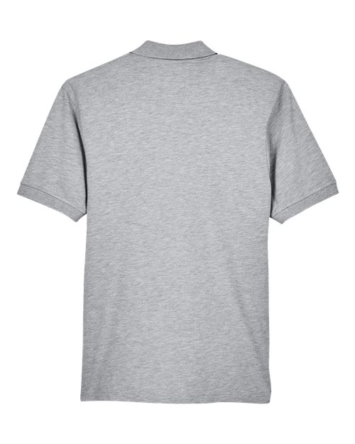 Harriton M265P Men's 5.6 oz. Easy Blend Polo withPocket #color_GREY HEATHER