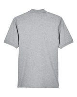 Harriton M265P Men's 5.6 oz. Easy Blend Polo withPocket #color_GREY HEATHER