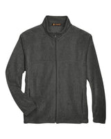 Harriton M990T Men's Tall 8 oz. Full-Zip Fleece #color_CHARCOAL