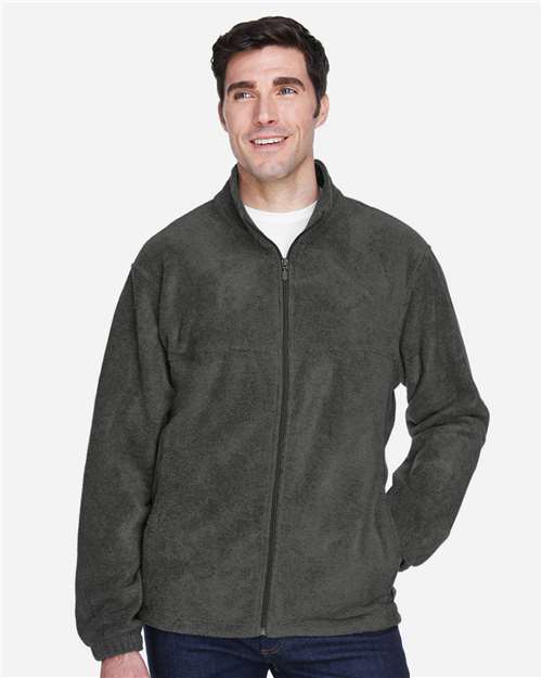 Harriton M990T Men's Tall 8 oz. Full-Zip Fleece #color_CHARCOAL