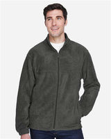 Harriton M990T Men's Tall 8 oz. Full-Zip Fleece #color_CHARCOAL