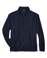 Harriton M990T Men's Tall 8 oz. Full-Zip Fleece #color_NAVY