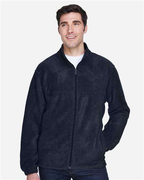 Harriton M990T Men's Tall 8 oz. Full-Zip Fleece #color_NAVY