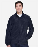 Harriton M990T Men's Tall 8 oz. Full-Zip Fleece #color_NAVY