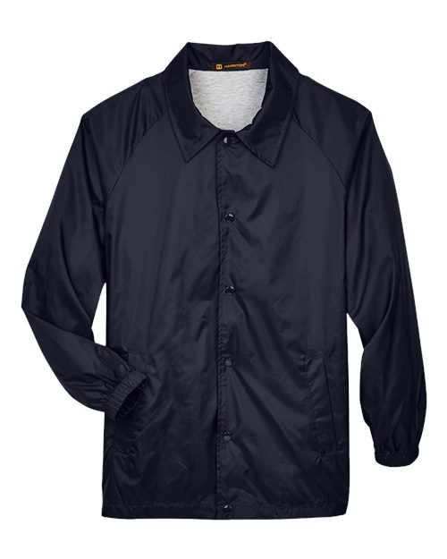 Harriton M775 Adult Nylon Staff Jacket #color_NAVY