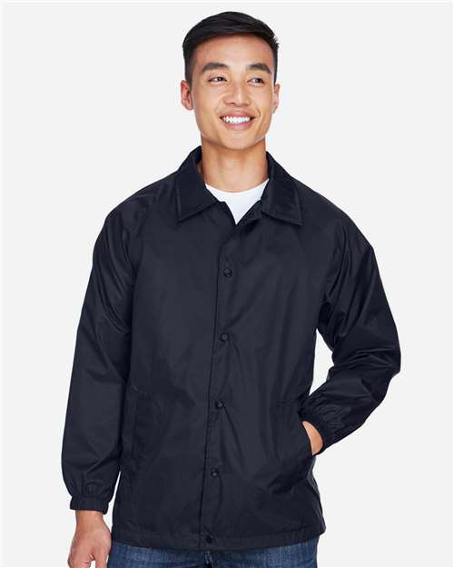 Harriton M775 Adult Nylon Staff Jacket #color_NAVY