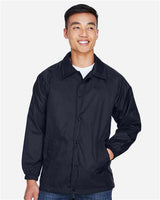 Harriton M775 Adult Nylon Staff Jacket #color_NAVY