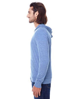 Threadfast Apparel 302Z Unisex Triblend Full-Zip Light Hoodie #color_NAVY TRIBLEND
