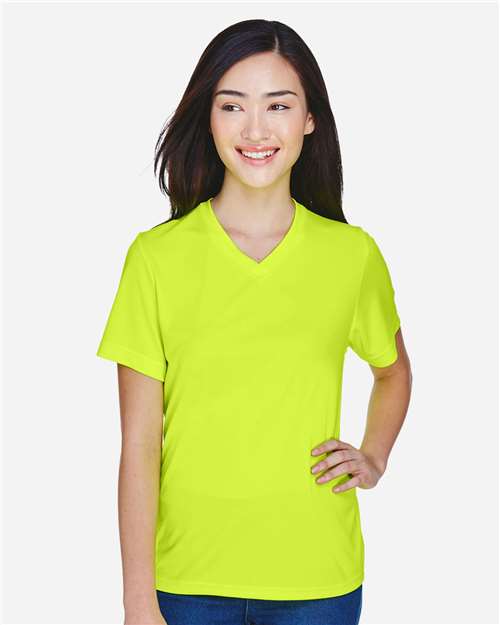 Team 365 TT11W Ladies' Zone Performance T-Shirt #color_SAFETY YELLOW