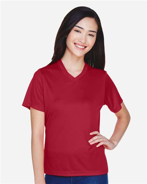 Team 365 TT11W Ladies' Zone Performance T-Shirt #color_SPORT SCRLET RED