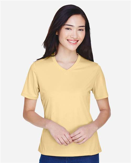 Team 365 TT11W Ladies' Zone Performance T-Shirt #color_SPORT VEGAS GOLD