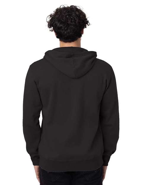 econscious EC5650 Men's Organic/Recycled Full-Zip Hooded Sweatshirt #color_BLACK