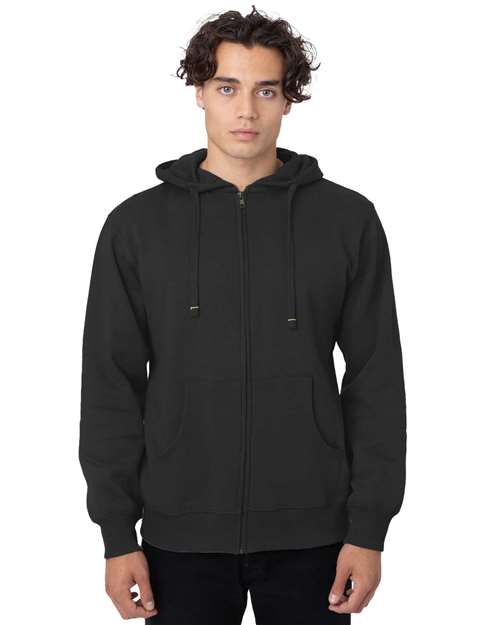 econscious EC5650 Men's Organic/Recycled Full-Zip Hooded Sweatshirt #color_BLACK