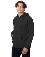 econscious EC5650 Men's Organic/Recycled Full-Zip Hooded Sweatshirt #color_BLACK