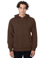 econscious EC5650 Men's Organic/Recycled Full-Zip Hooded Sweatshirt #color_EARTH