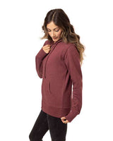 econscious EC4580 Ladies' Organic/Recycled Heathered Fleece Full-Zip Hooded Sweatshirt #color_BERRY