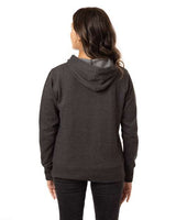 econscious EC4580 Ladies' Organic/Recycled Heathered Fleece Full-Zip Hooded Sweatshirt #color_CHARCOAL
