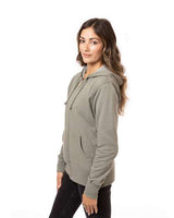 econscious EC4580 Ladies' Organic/Recycled Heathered Fleece Full-Zip Hooded Sweatshirt #color_MILITARY GREEN