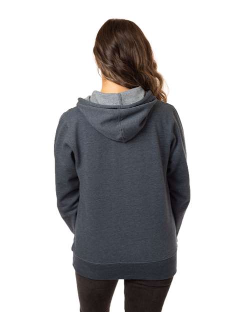 econscious EC4580 Ladies' Organic/Recycled Heathered Fleece Full-Zip Hooded Sweatshirt #color_WATER
