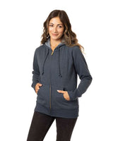 econscious EC4580 Ladies' Organic/Recycled Heathered Fleece Full-Zip Hooded Sweatshirt #color_WATER