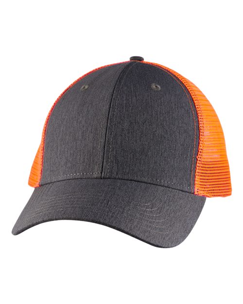 Big Accessories BA540 Sport Trucker Hat #color_BLK/ NEON ORNGE