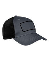 Big Accessories BA656T Patch Trucker Hat #color_CHRCL/ BLK/ BLK