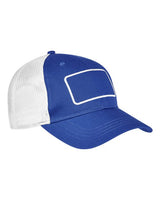 Big Accessories BA656T Patch Trucker Hat #color_ROYAL/ WHT/ WHT