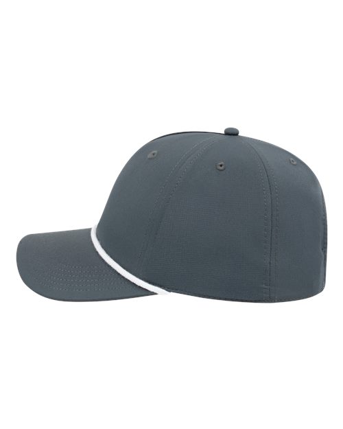 CAP AMERICA i7256 Athletic Rope Cap #color_Charcoal/ White