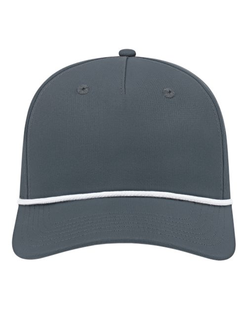 CAP AMERICA i7256 Athletic Rope Cap #color_Charcoal/ White