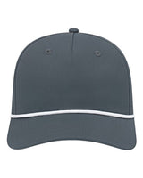 CAP AMERICA i7256 Athletic Rope Cap #color_Charcoal/ White