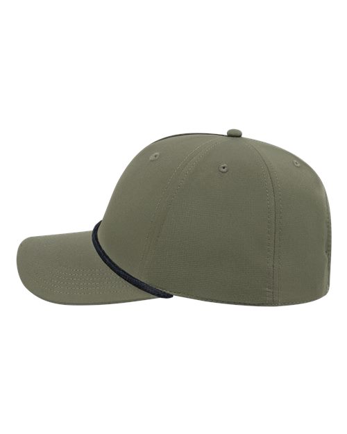 CAP AMERICA i7256 Athletic Rope Cap #color_Olive Green/ Black