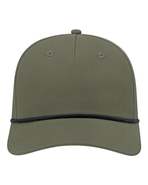 CAP AMERICA i7256 Athletic Rope Cap #color_Olive Green/ Black