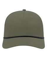 CAP AMERICA i7256 Athletic Rope Cap #color_Olive Green/ Black