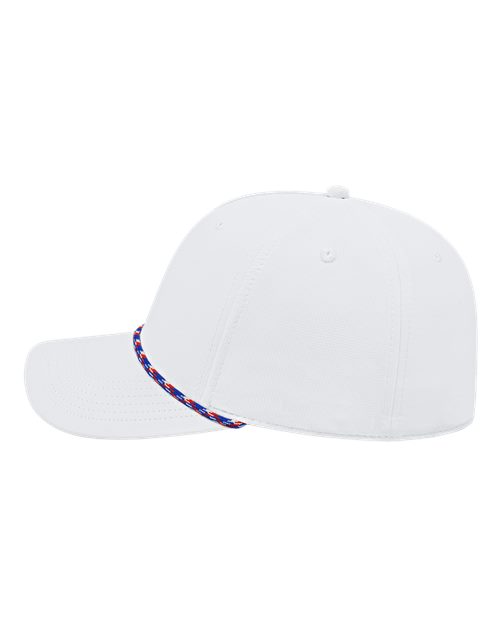 CAP AMERICA i7256 Athletic Rope Cap #color_White-Red/ White/ Royal