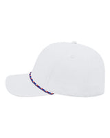 CAP AMERICA i7256 Athletic Rope Cap #color_White-Red/ White/ Royal
