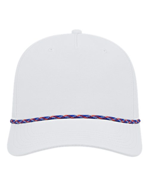 CAP AMERICA i7256 Athletic Rope Cap #color_White-Red/ White/ Royal
