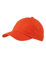 Big Accessories BX001 6-Panel Brushed Twill Unstructured Cap #color_TANGERINE