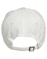 Big Accessories BX001 6-Panel Brushed Twill Unstructured Cap #color_WHITE